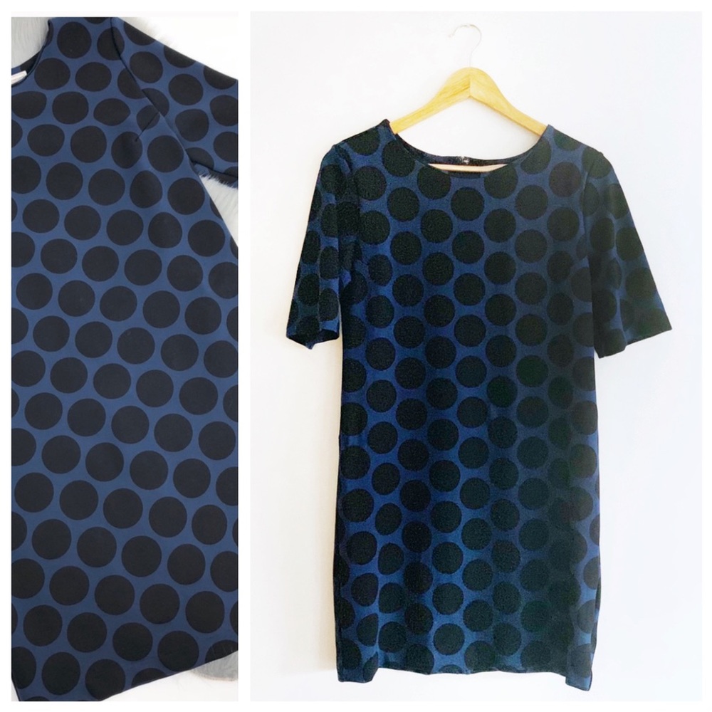 Gap Blue & Black Polka Dot Dress - Picture 2 of 6